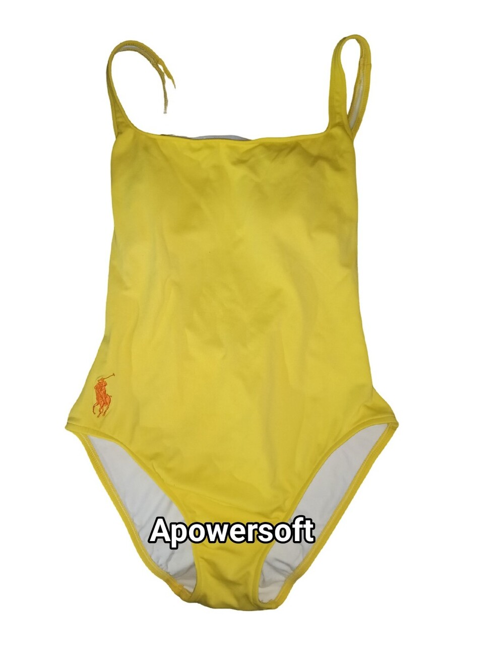 Yellow One Piece Swimsuit Built-In Cups Size Small